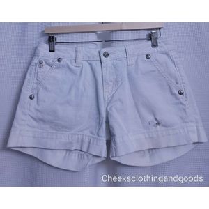 Miss Me White Shorts size 30 small stain in the front. Bought here didn't fit.